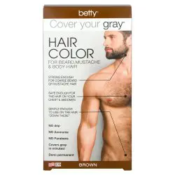 Betty Beauty Cover Your Gray - Men's Hair Color for Beard, Mustache, & Body
