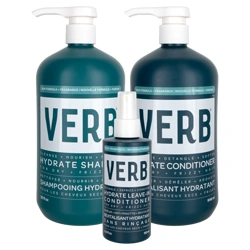 VERB Hydrate Shampoo, Conditioner & Leave-In Conditioner Trio